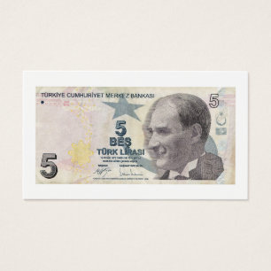 Turkish banknote, face value of 5 lire
