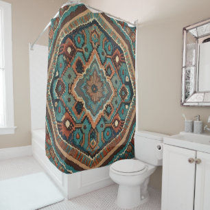 Turkish Beautiful Old Pattern Modern Collection Shower Curtain