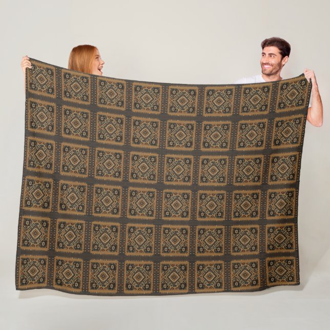 Turkish Beautiful Old Pattern Popular Collection Fleece Blanket (In Situ)