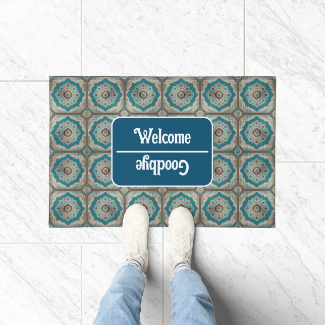 Turkish Beautiful Old Pattern Trendy Collection Doormat (Indoor)