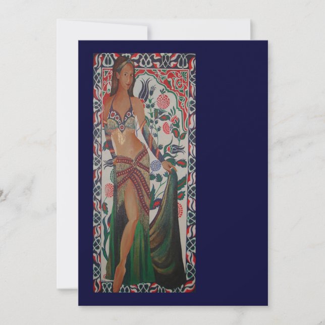 Turkish Belly Dancer With Traditional Art Backgrou (Front)