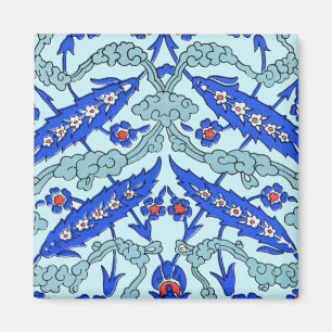 Turkish Border Turquoise Blue Tile Pattern Magnet