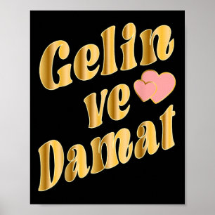 Turkish Bride Groom Wedding TÜrkiye Damat Gelin Poster