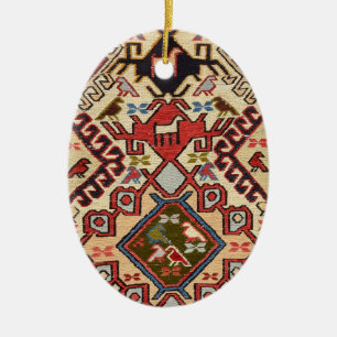 Turkish Carpet #1 Ceramic Tree Decoration