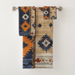 Turkish Carpet Bath Towel Set