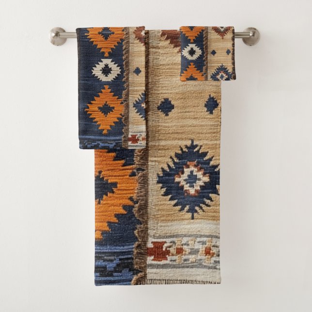 Turkish Carpet Bath Towel Set (Insitu)