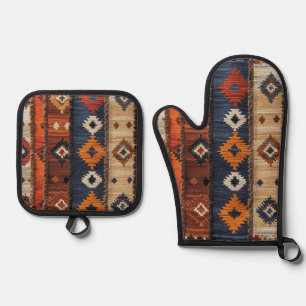 Turkish Carpet  Oven Mitt & Pot Holder Set