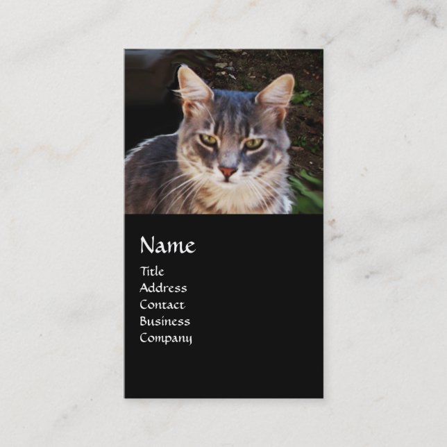 TURKISH CAT MONOGRAM BUSINESS CARD (Front)