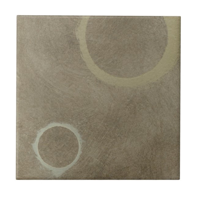 Turkish Coffee Glaze - Two Circles Tile (Front)
