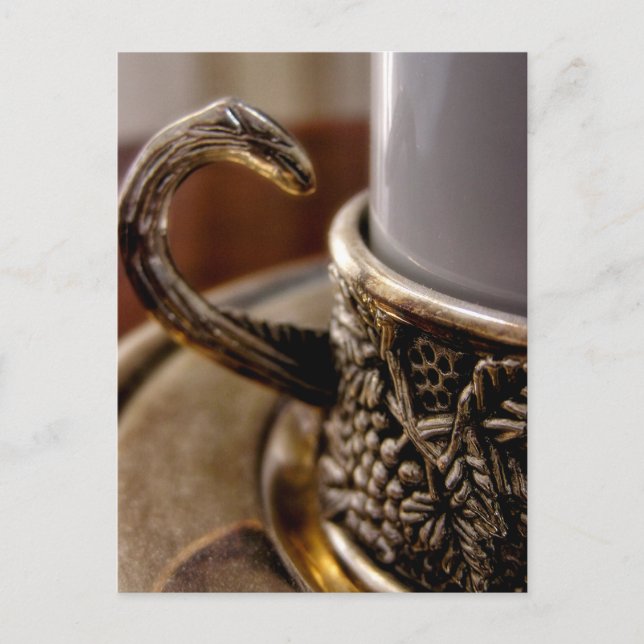 Turkish Coffee Mug Macro Photography Postcard (Front)