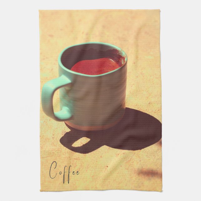 Turkish Coffee Rich Foam Mug Cup Tea Towel (Vertical)