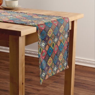 Turkish Colorful Ethnic Motif Pattern  Medium Table Runner
