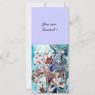TURKISH FAIRY TALE ,bright red blue white Invitation