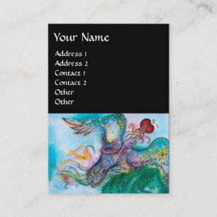 TURKISH FAIRY TALE / FLYING PHOENIX WITH APPLE BUSINESS CARD