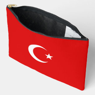 Turkish flag accessory pouch