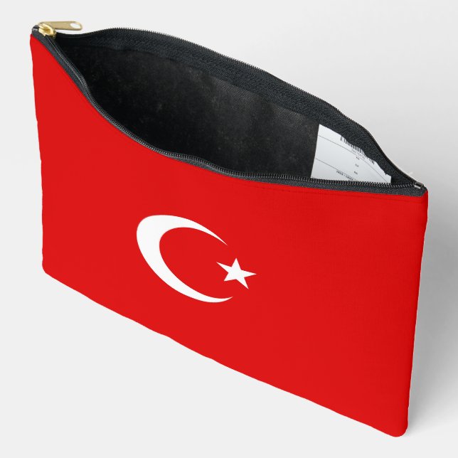 Turkish flag accessory pouch (Open)