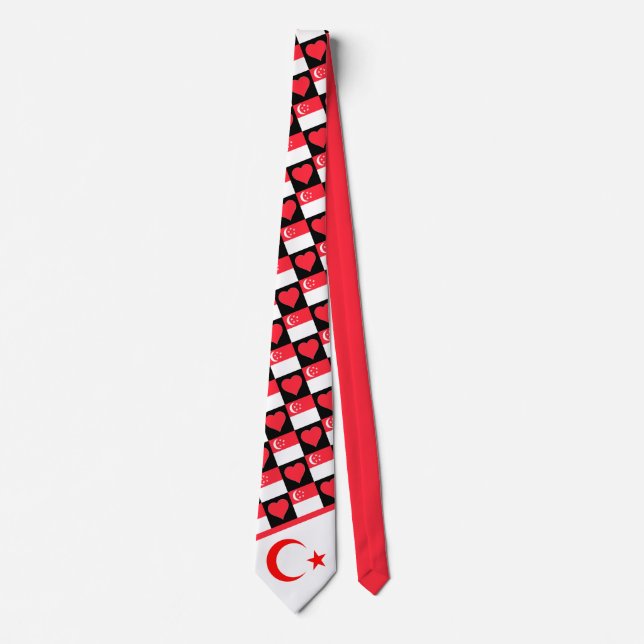 Turkish Flag and Emblem of Turkey National Pride Tie (Front)