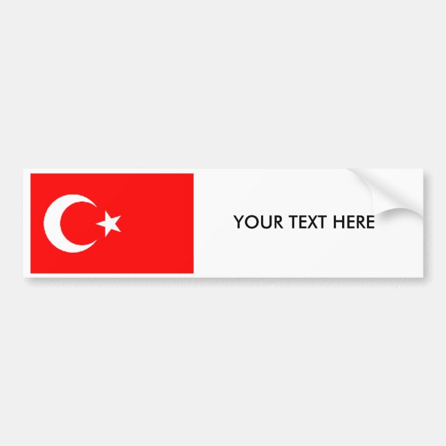 Turkish FLAG Bumper Sticker (Front)