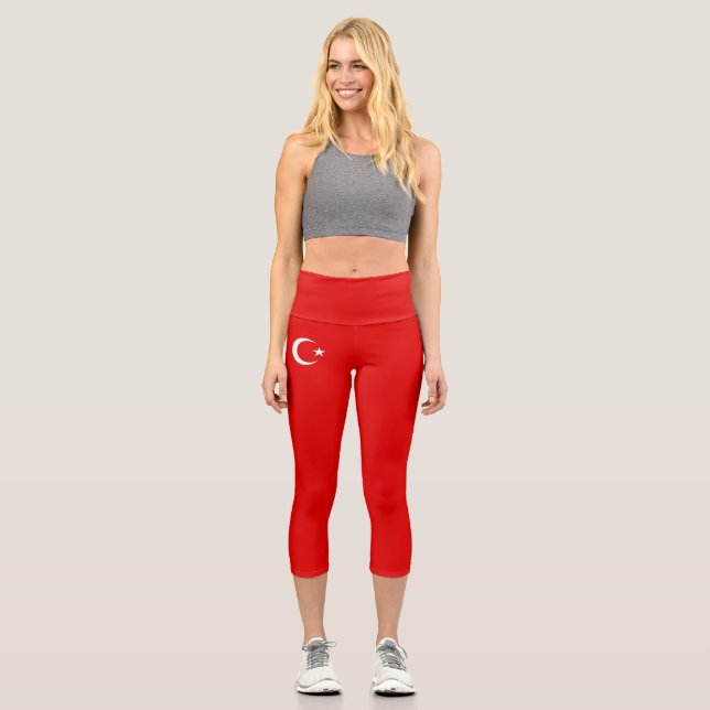 Turkish flag capri leggings (Front)