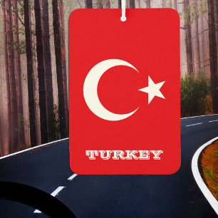 Turkish Flag Car Air Freshener, Turkey Freshener