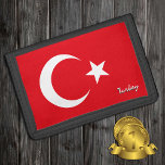 Turkish flag fashion, Turkey patriots / sports Trifold Wallet<br><div class="desc">WALLETS: Turkey & Turkish Flag fashion - love my country,  travel gifts,  grandpa birthday,  national patriots / sports fans</div>