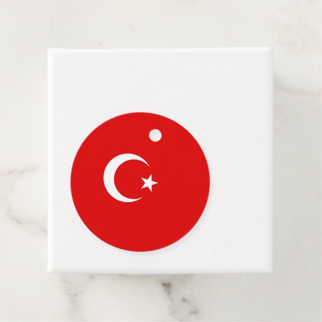 Turkish flag favour tags (In Situ)