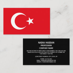 Turkish Flag, Flag of Turkey Business Card