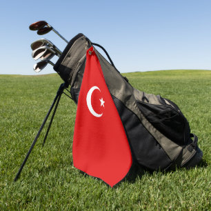 Turkish flag golf towel