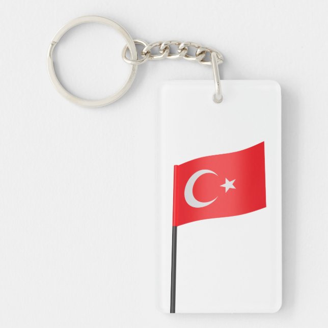 Turkish flag  key ring (Front)