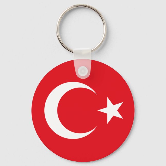 Turkish flag key ring (Front)