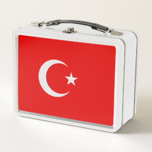 Turkish flag metal lunch box