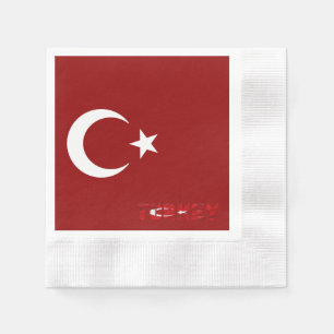 Turkish flag napkin