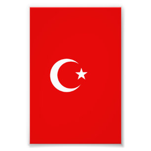 Turkish flag photo print