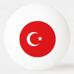 Turkish flag ping pong ball