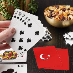 Turkish flag playing cards