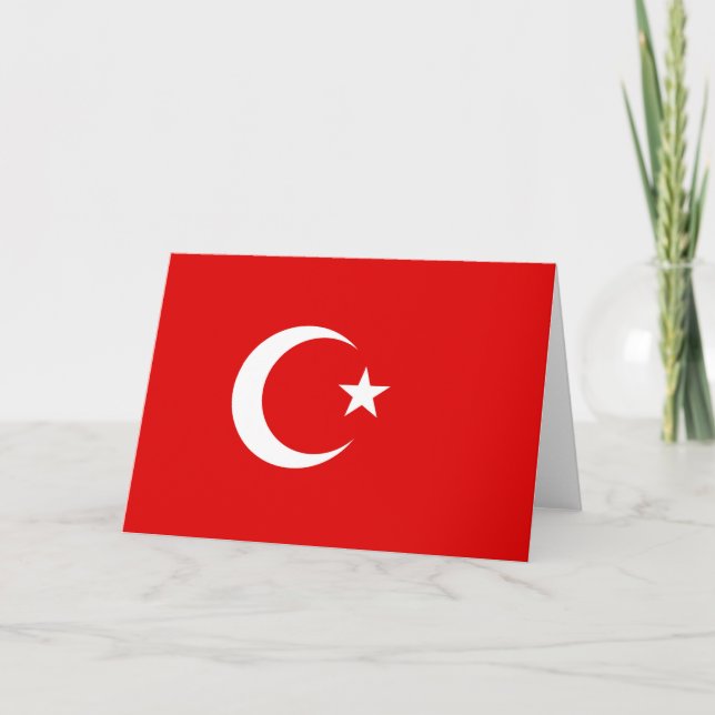 Turkish flag thank you card (Front)