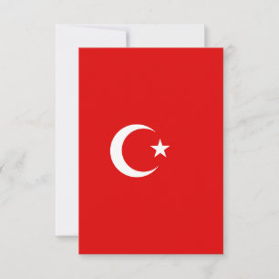 Turkish flag thank you card