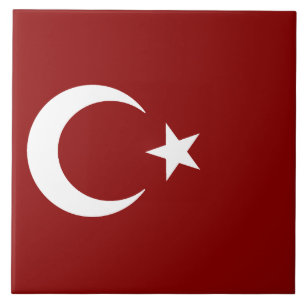 Turkish flag tile