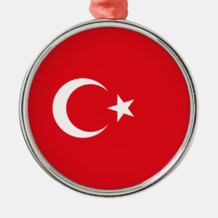 Turkish Flag (Turkey) Ceramic Ornament