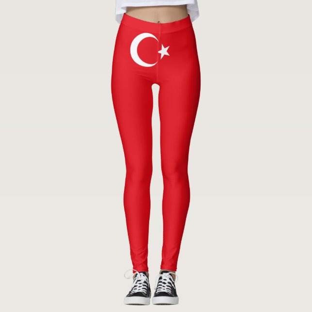 Turkish Flag (Turkey) Leggings (Front)