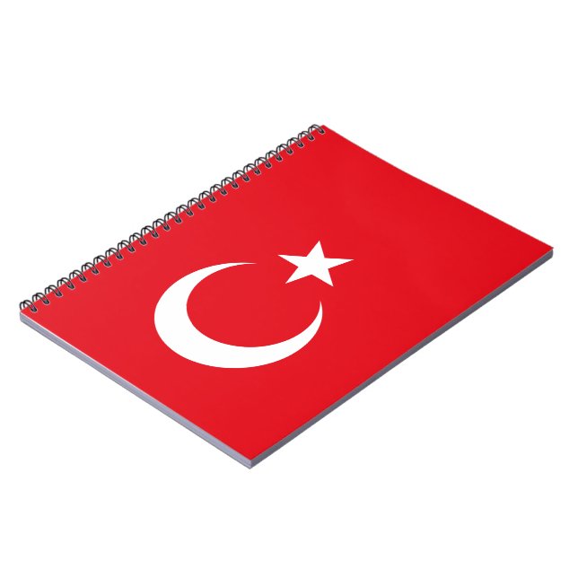 Turkish Flag (Turkey) Notebook (Left Side)