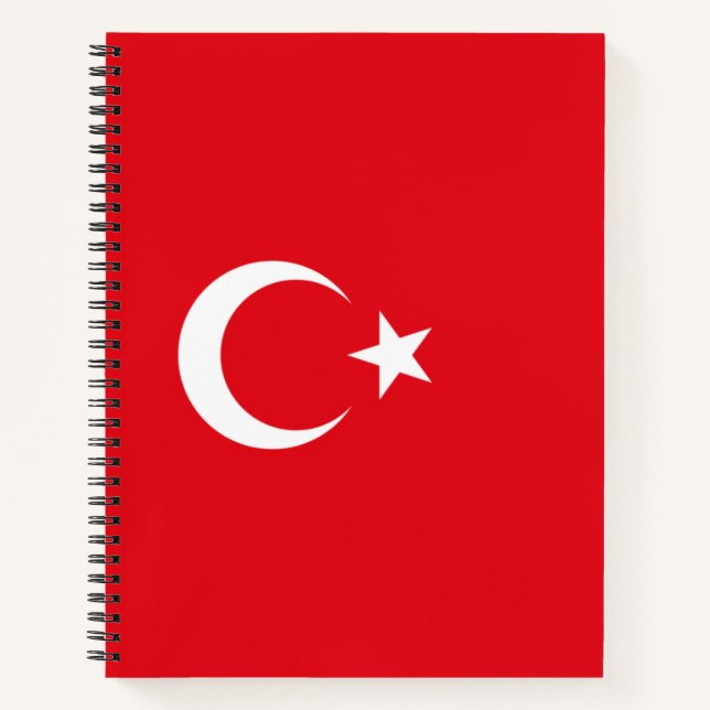 Turkish Flag (Turkey) Notebook (Front)