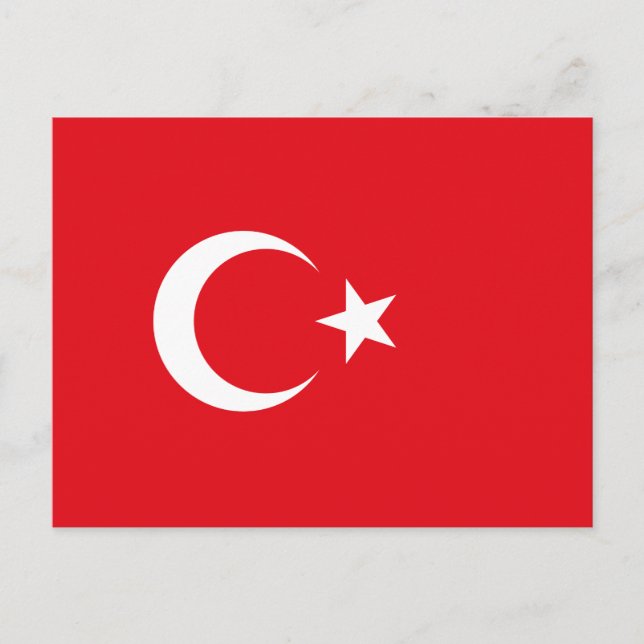 Turkish Flag (Turkey) Postcard (Front)