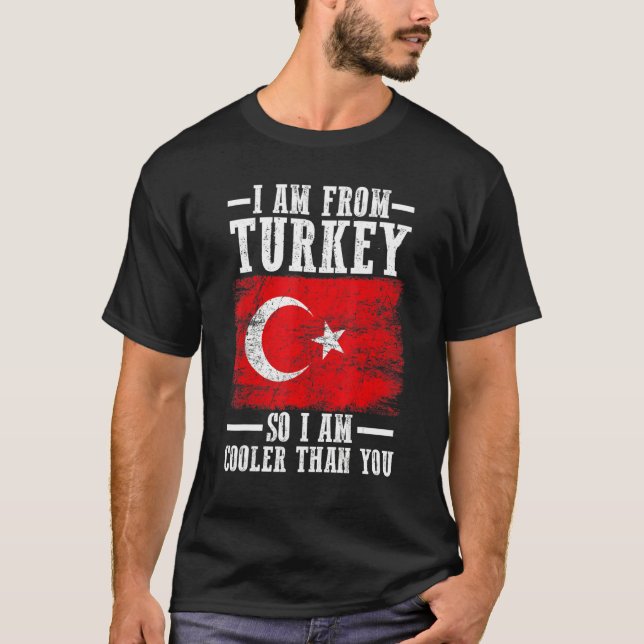Turkish Flag Turkey T-Shirt (Front)