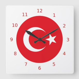 Turkish flag Wall Clock