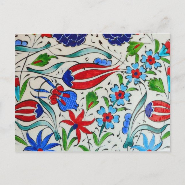 Turkish floral design postcard (Front)