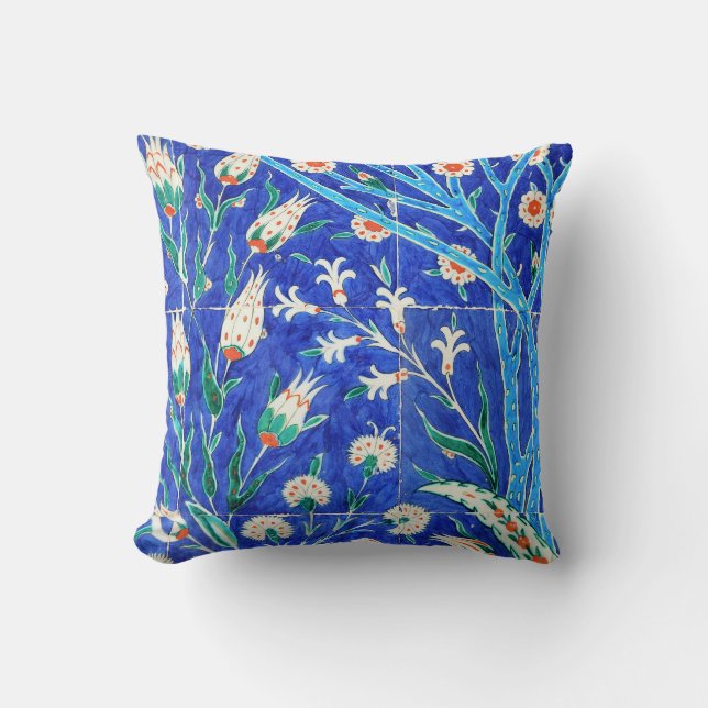 Turkish floral tiles cushion (Front)