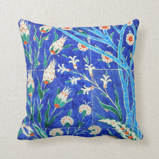 Turkish floral tiles cushion