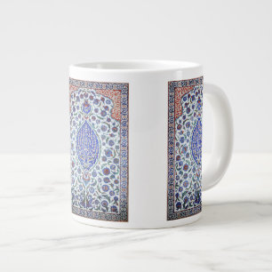 Turkish floral tiles large coffee mug