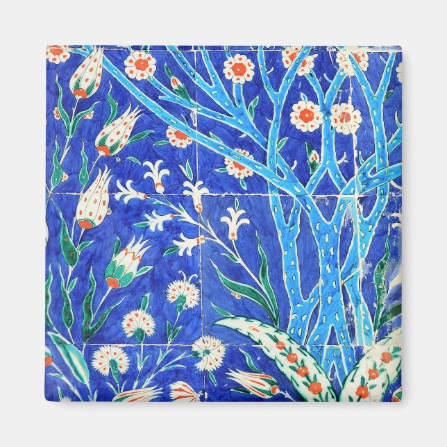 Turkish floral tiles magnet (Front)